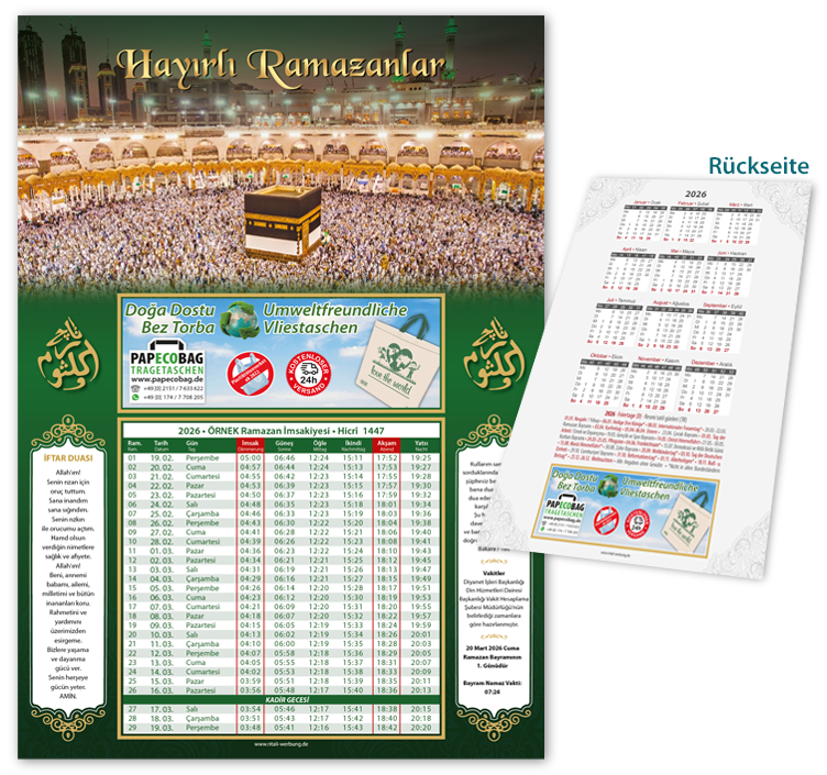 Ramadan Kalender - Imsakiye A3 - I-96