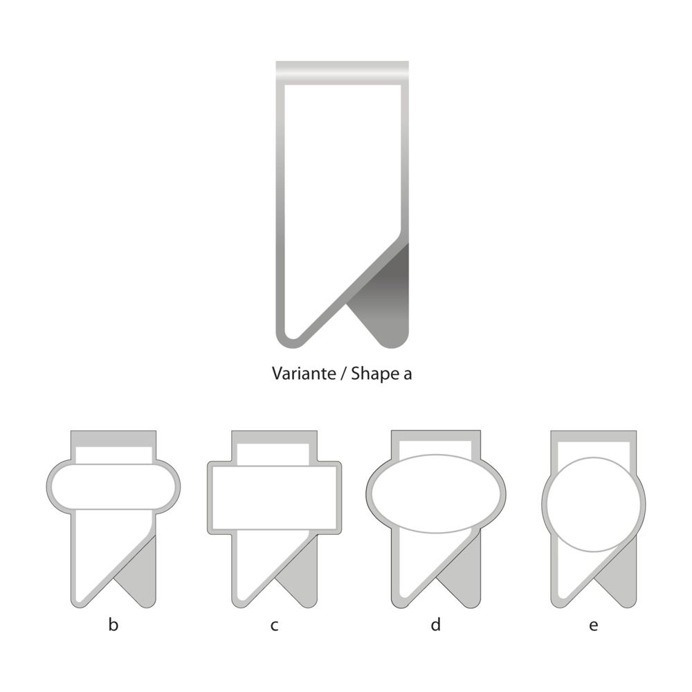 ROMINOX® Mehrweg-Büroklammer X Clip Variante A, idealer Mailingartikel für Dokumente, bis zu 12 Seiten Klemmkraft