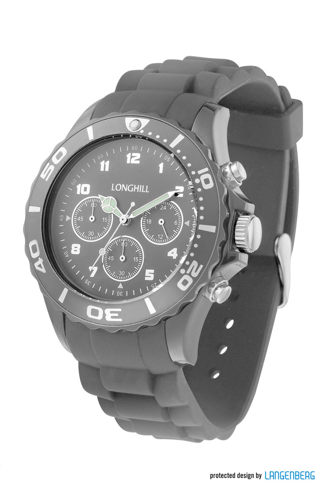 Kunststoffuhr LOGI CHRONO - Grau