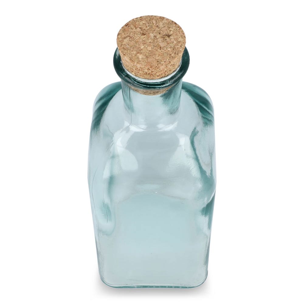 InSideOut Square Recycelte Glaswasserflasche ReuuZ mit Korkverschluss 500ml