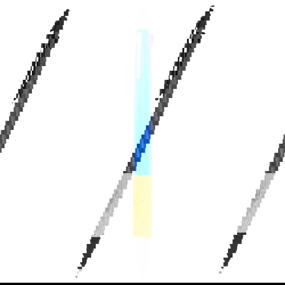 3-Farben-Stift mit Bambusgriff