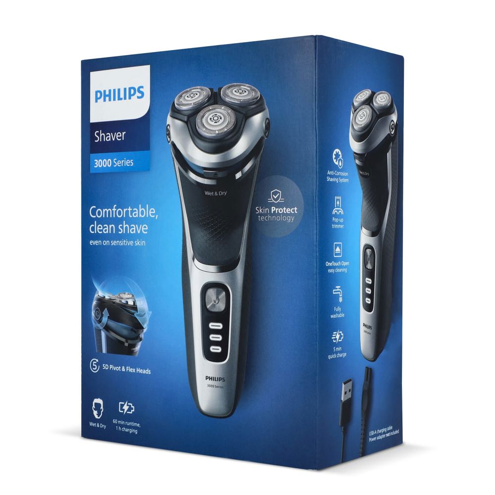 S3341|Philips elektrischer Nass- und Trockenrasierer