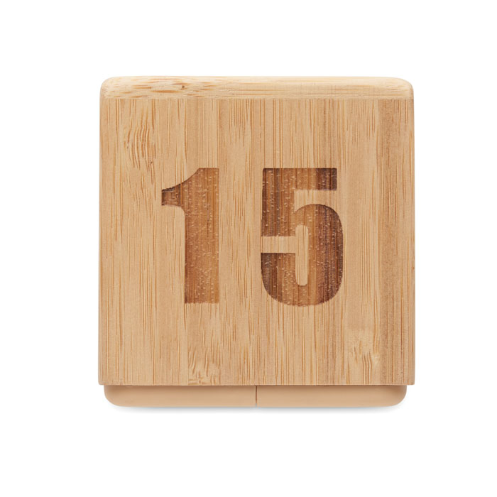 CURT - Zeitwürfel Bambus
