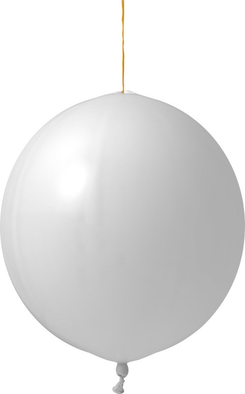 Punchballons ohne Druck 120/130 cm - Ø 44 cm - 18 inch - Weiss (6001) Pastel