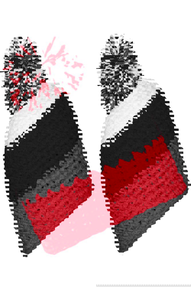 Crocheted Cap with Pompon