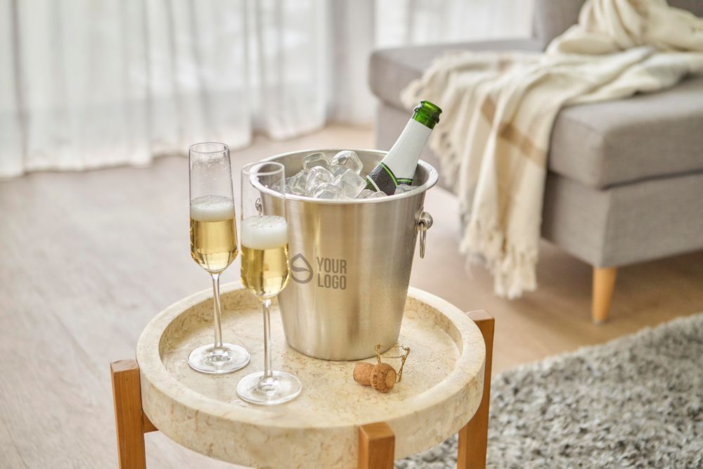 Sekt- und Champagnerkühler aus Edelstahl Hester