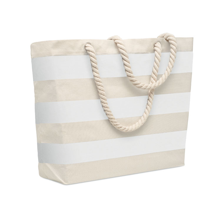 HEAVEN STRIPE - Strandtasche Baumwolle 220 g - Weiß