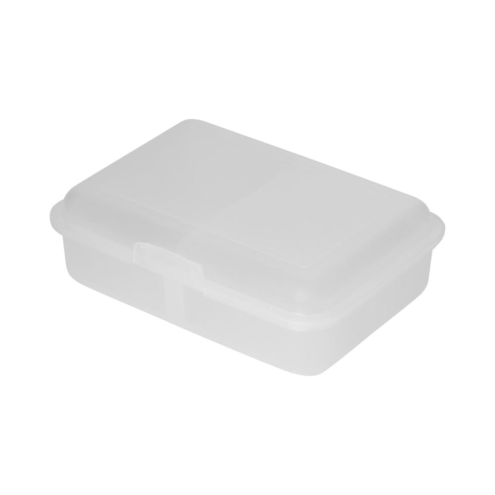 Vorratsdose "School-Box" mittel mit Trennwand - transparent-milchig