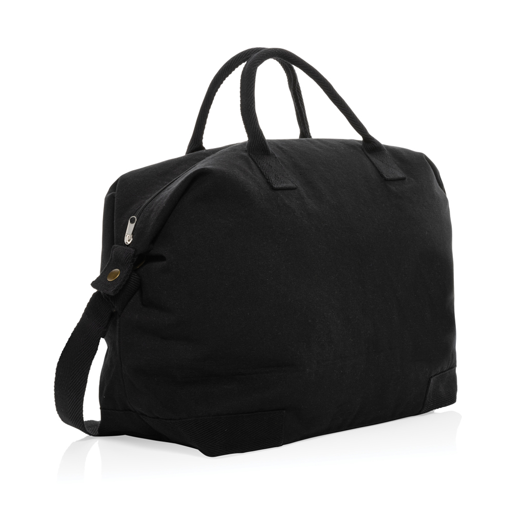 Kezar AWARE™ 500g/m² Wochenendtasche aus recyceltem Canvas - schwarz (± PMS Black)