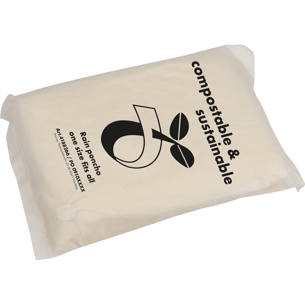 Regenponcho aus PLA in einer Tragetasche DAVIDE