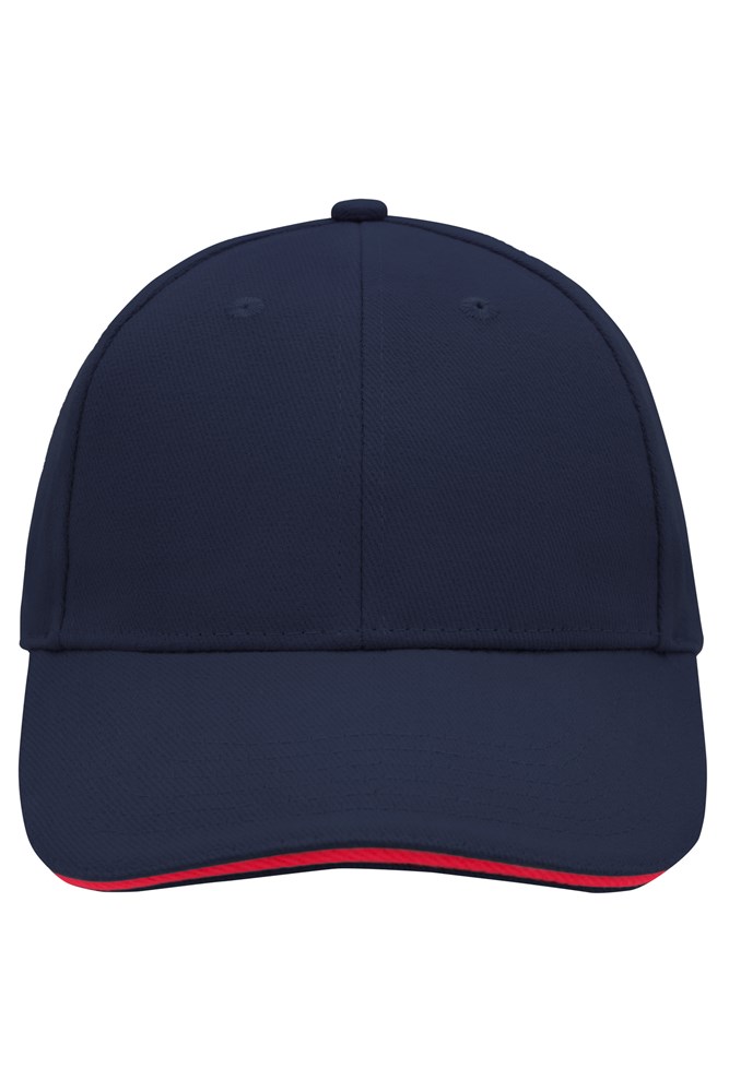 6 Panel Sandwich Cap - Navy/red (ca. Pantone 296C
186C)