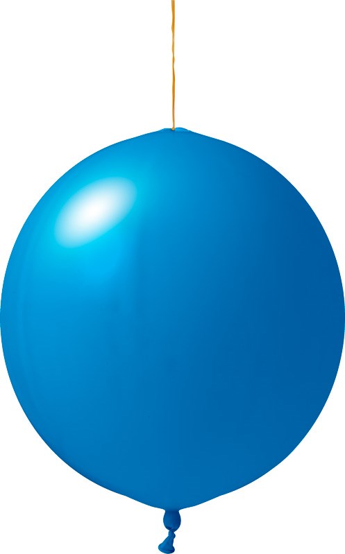 Punchballons ohne Druck 120/130 cm - Ø 44 cm - 18 inch - Mittelblau (6010) Pastel (± PMS 3005)