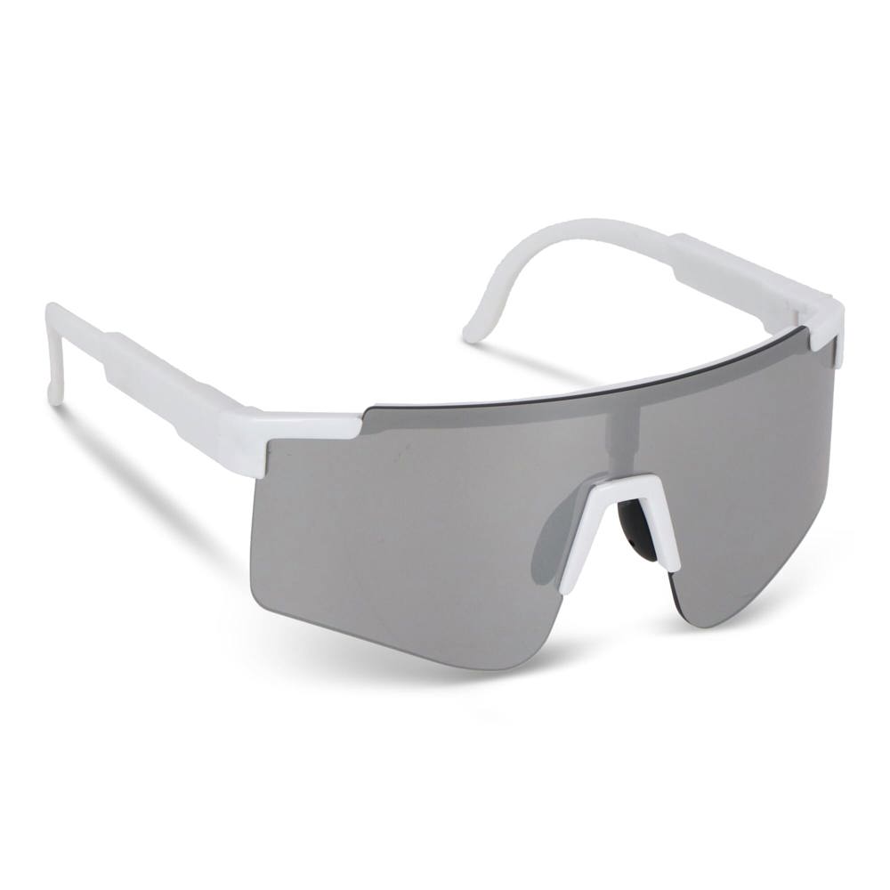 Tom R-PC Sport-Sonnenbrille mit verspiegelten Gläsern UV400 - Weiss