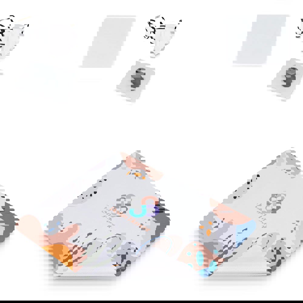 Mikrofaser-Mauspad mit Silikonpunkten 18 x 22 cm (325 g/m²) Sublimationsdruck