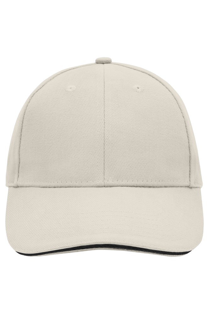6 Panel Sandwich Cap - Light-grey/black (ca. Pantone Warm Gray 1CP
blackC)