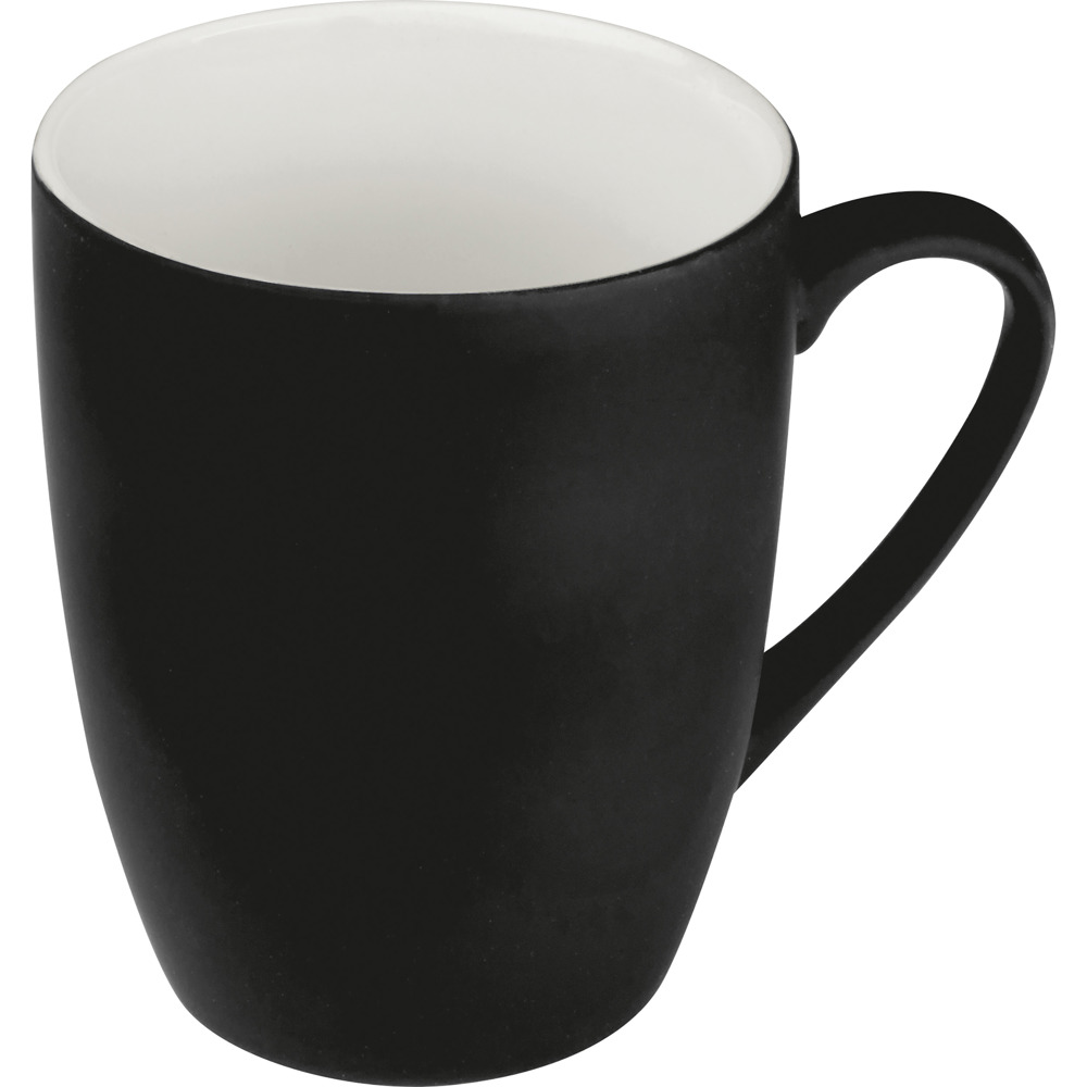 Tasse aus Porzellan, außen gummiert, 300ml JUDYTA - Schwarz