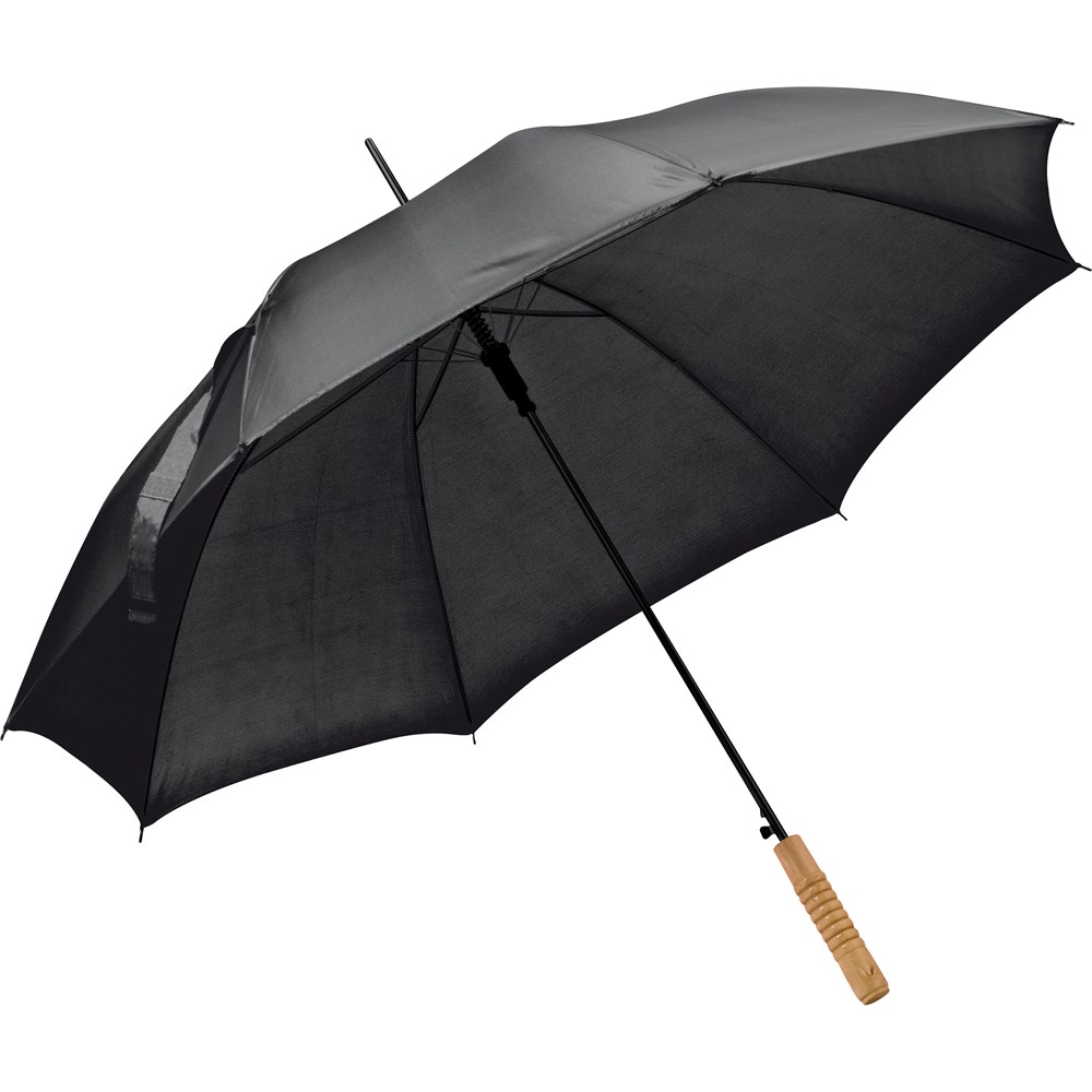 Automatikstockschirm aus Polyester LOUIS - Schwarz