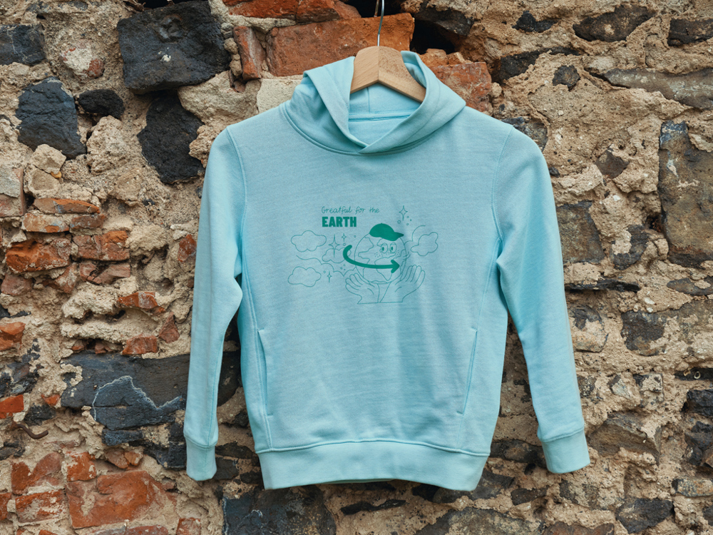 IQONIQ Yengo KidsHoodie mit Seitentaschen aus rec. Baumwolle