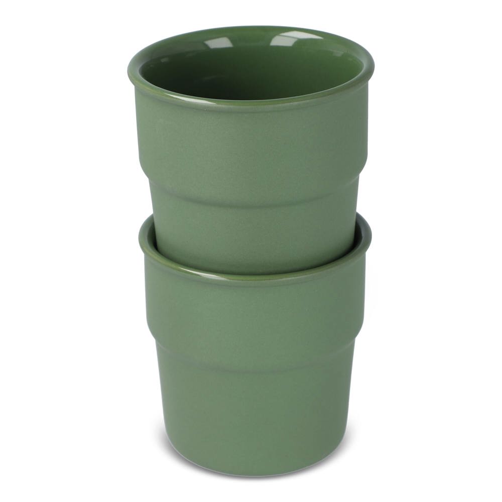 InSideOut Cup Fika Becher 2er Set 280ml - Olivgrün