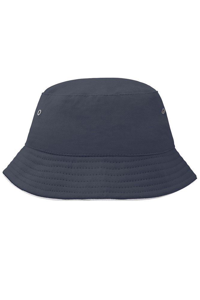 Fisherman Piping Hat for Kids - Navy/white (ca. Pantone 296C
white)