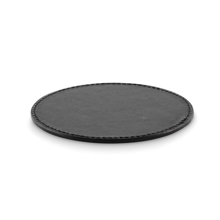 POSA - Runder Untersetzer PU - Schwarz
