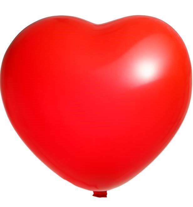 Bedruckte Riesenballons Herzform Ø 90 cm - Rot (6045) Pastel