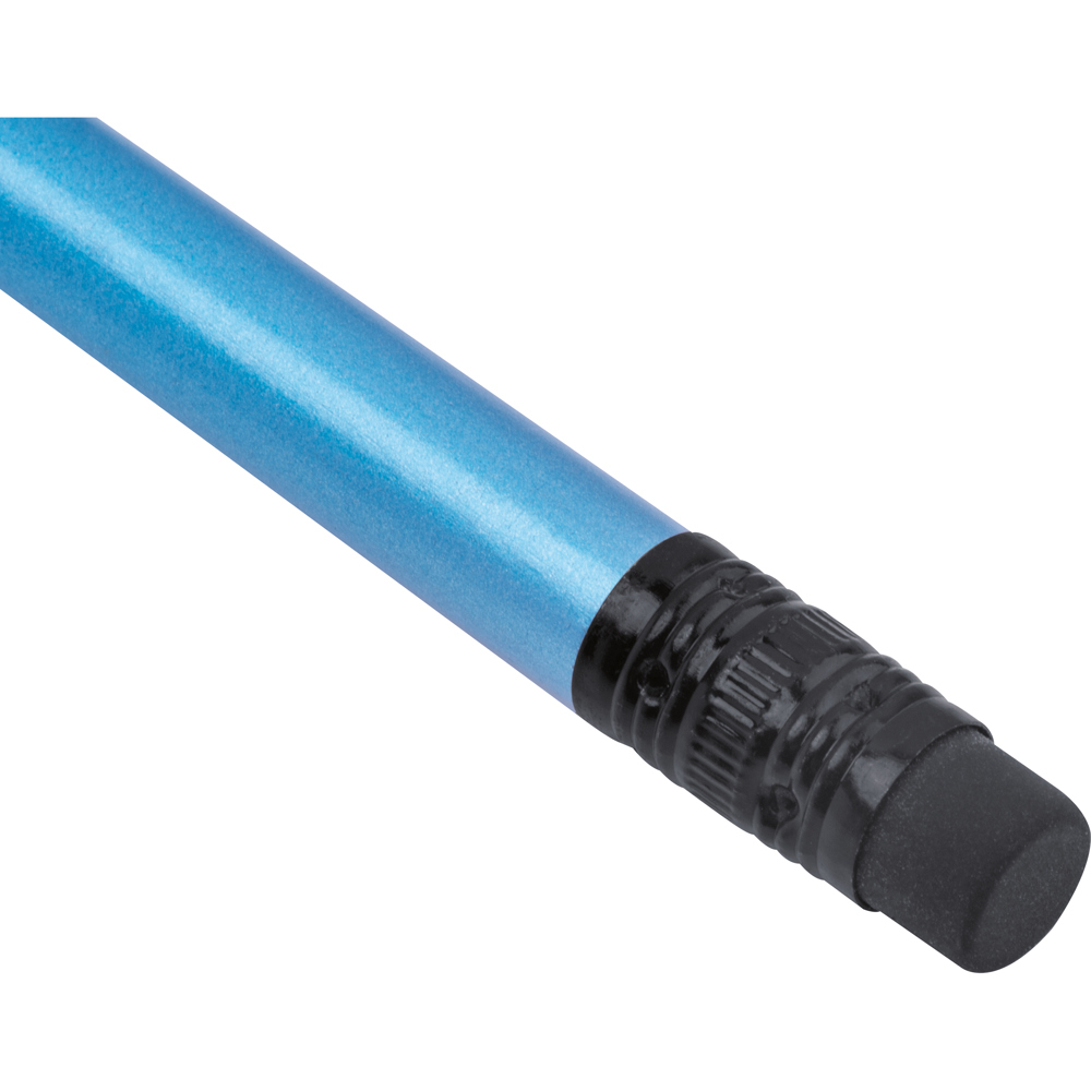 Bleistift mit Radiergummi in Metallic-Farben JAMES