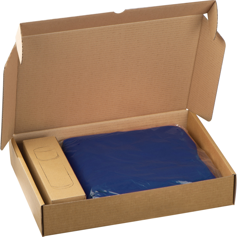 Set XL Fleecedecke + Thermoskanne Liverpool - Dunkelblau