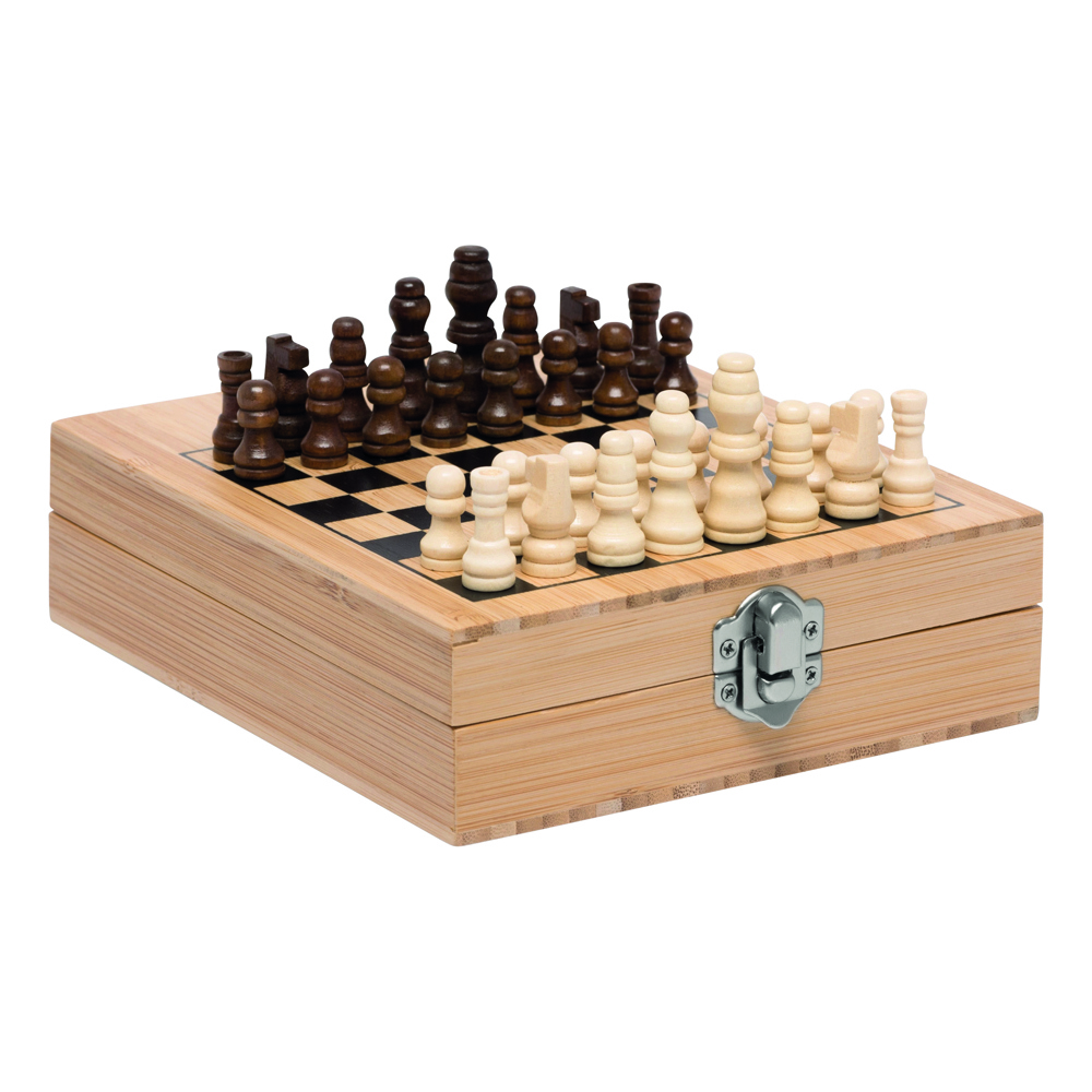 BAMBOO CHESS - Weinset mit Schachspiel