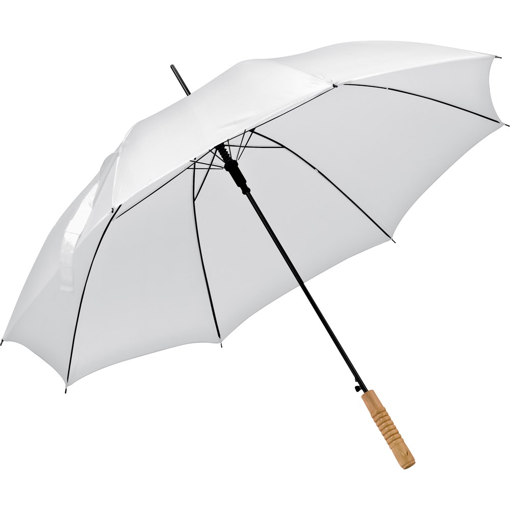 Automatikstockschirm aus Polyester LOUIS - Weiß