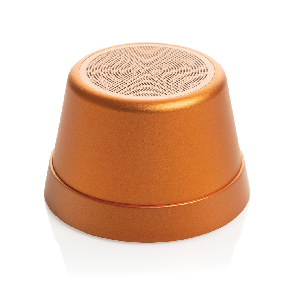 Nivio magnetischer 5W-Speaker aus RCS recyceltem Aluminium - orange (± PMS 7577C)