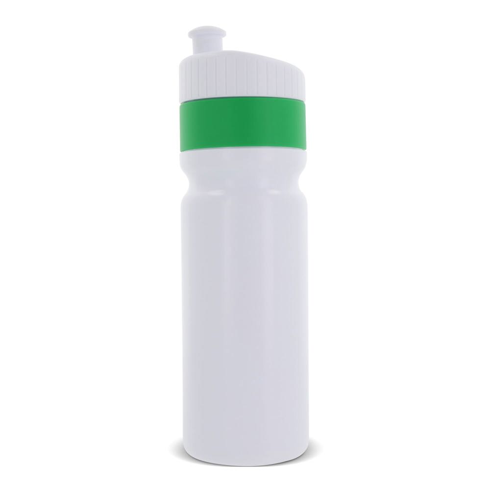 Sportflasche mit Rand 750ml - Weiss / Grün