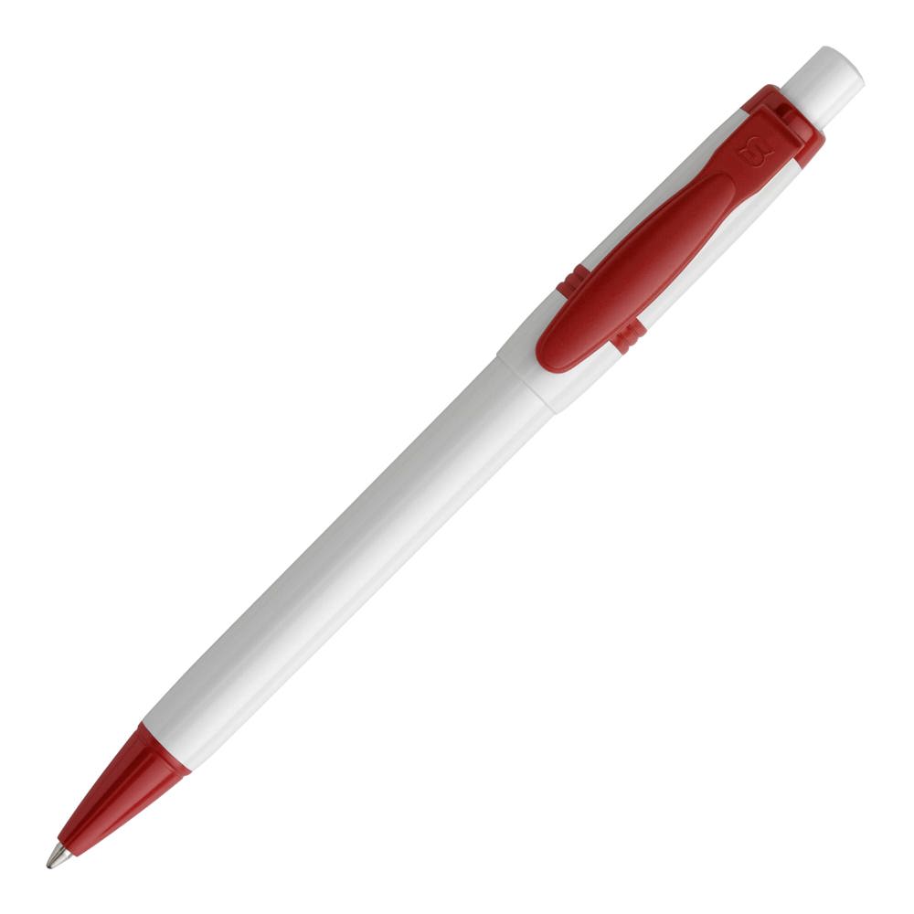 Kugelschreiber Olly hardcolour - Weiss / Rot