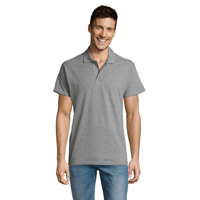 SUMMER II - SUMMER II MEN Polo 170g - Grau-Melange 2