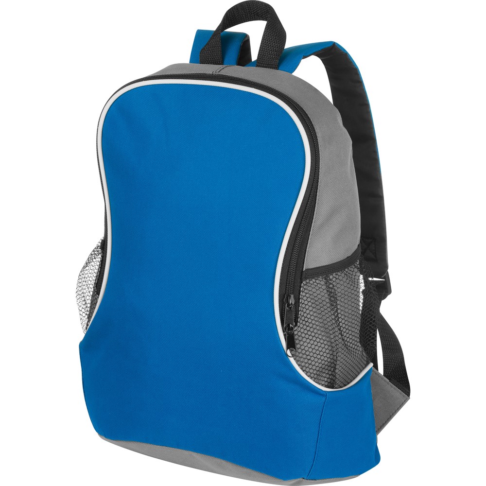 Rucksack mit Seitenfächern aus Polyester CAMERON - Blau