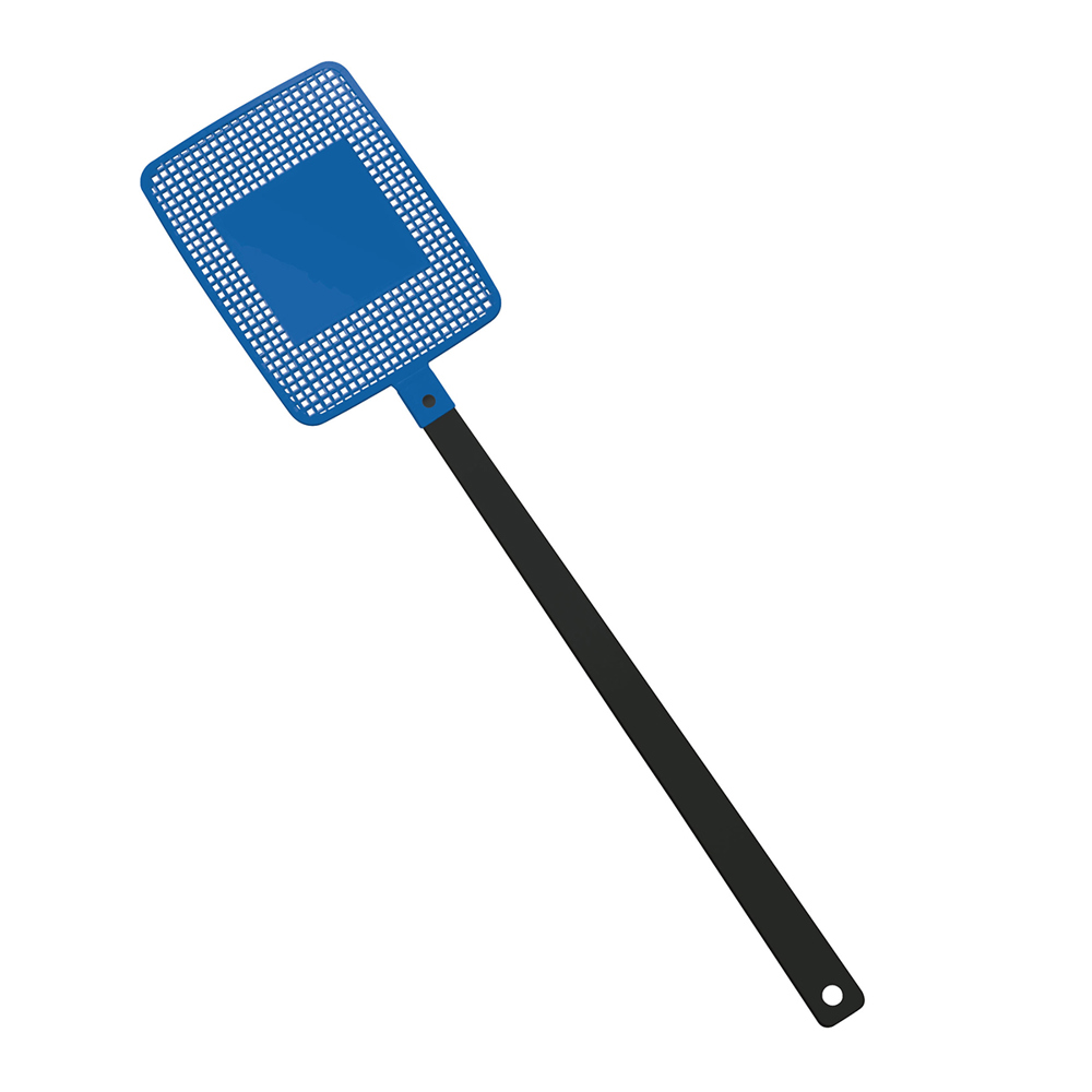 Fliegenklatsche "Rechteck" - Schwarz/Blau