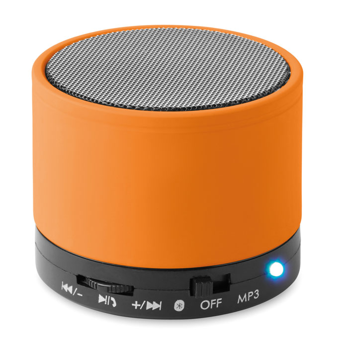 ROUND BASS - Wireless Lautsprecher, rund - Orange