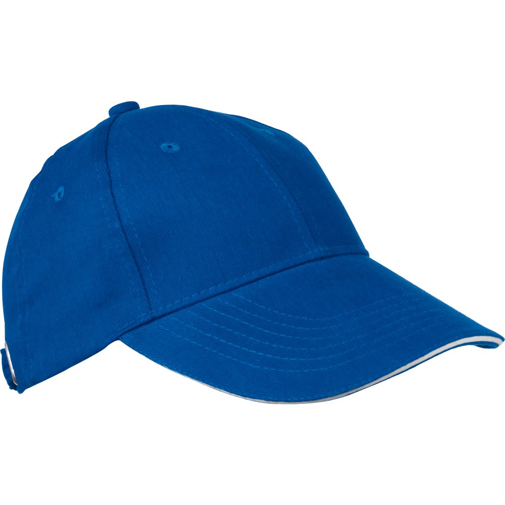6 Panel Sandwich Baseball Cap CURTIS - Blau