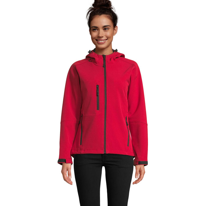 REPLAY WOMEN - REPLAY DAMEN HOOD SOFTSHELL - Pepper Red