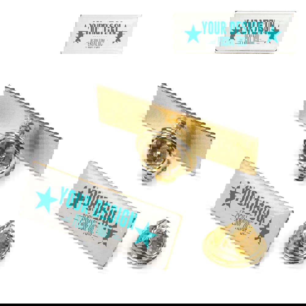 Metall Pin rechteckig 30x10mm