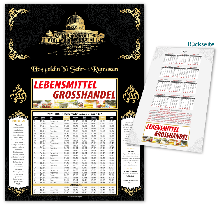 Ramadan Kalender - Imsakiye A3 - I-92