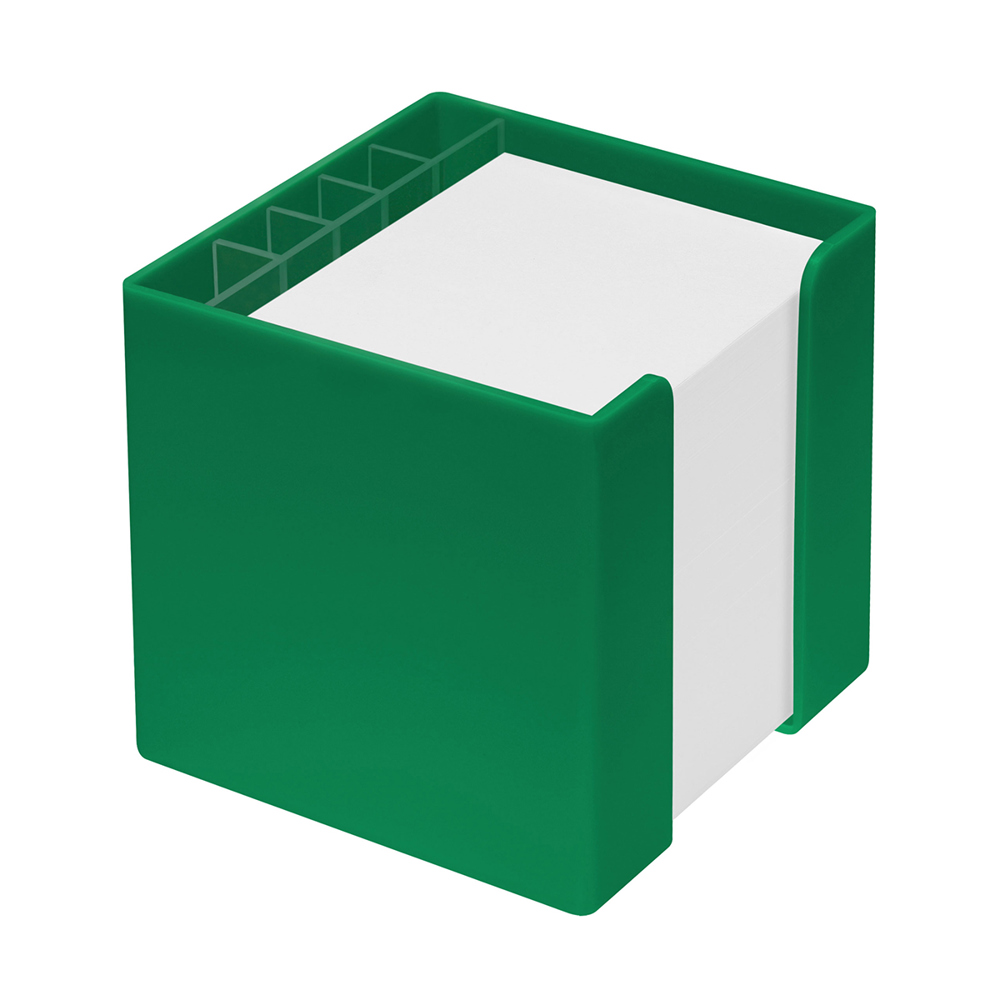 Zettelbox mit Köcher "Alpha" - Grün