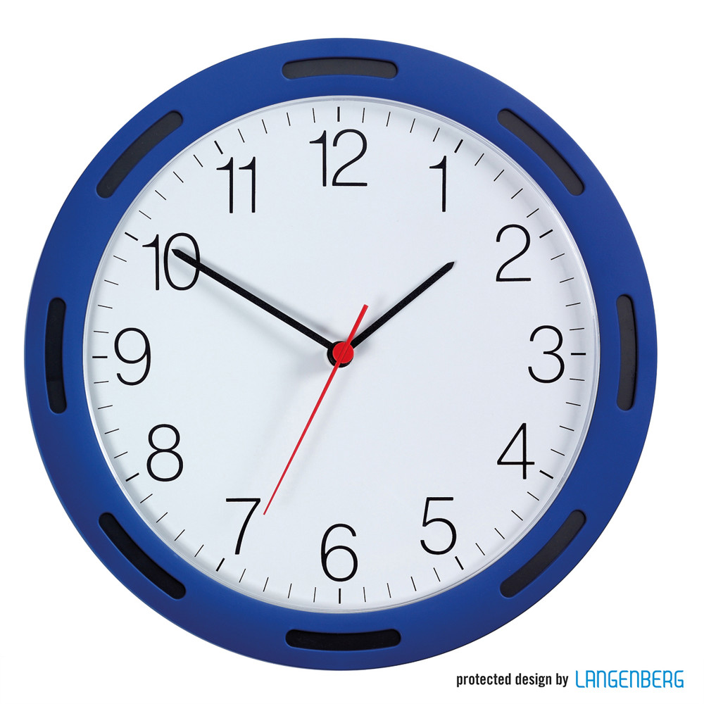 Quarz-Wanduhr U-1248 - blau/schwarz