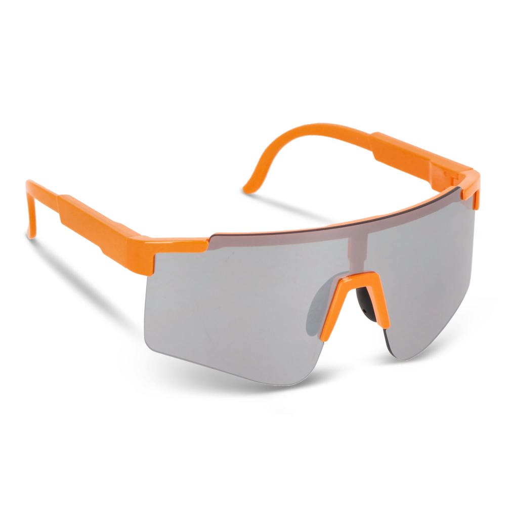 Tom R-PC Sport-Sonnenbrille mit verspiegelten Gläsern UV400 - Neon Sortiment / Orange