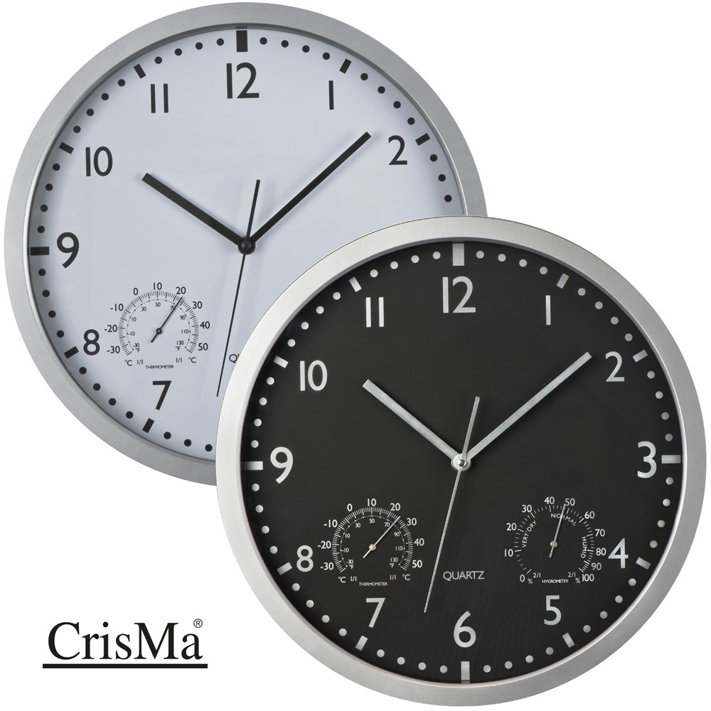 Wanduhr mit Hygro - und Thermometer LUIZA
