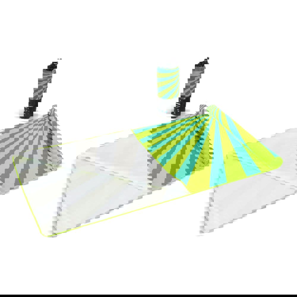 R-PET-Schnelltrocknungs-Strandtuch 100 × 180 cm, Sublimationsdruck - Hellgrün