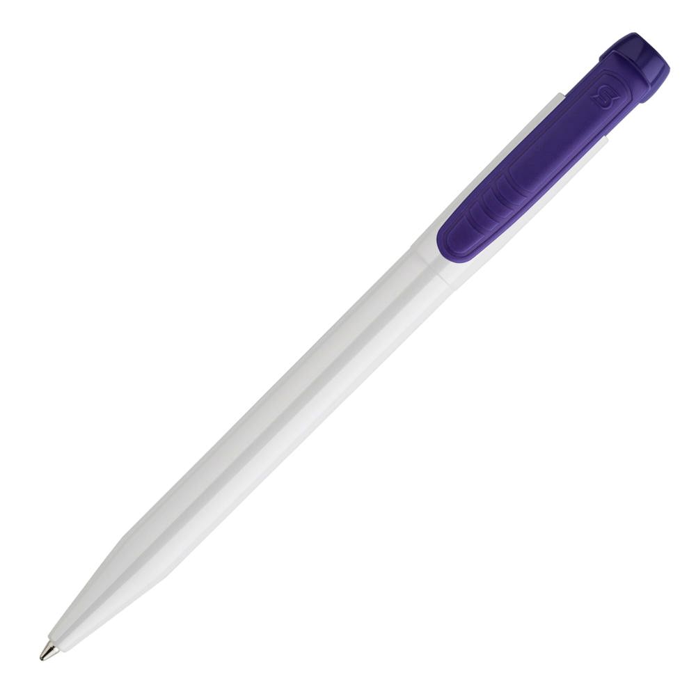 Kugelschreiber Pier hardcolour - Weiss / Purple
