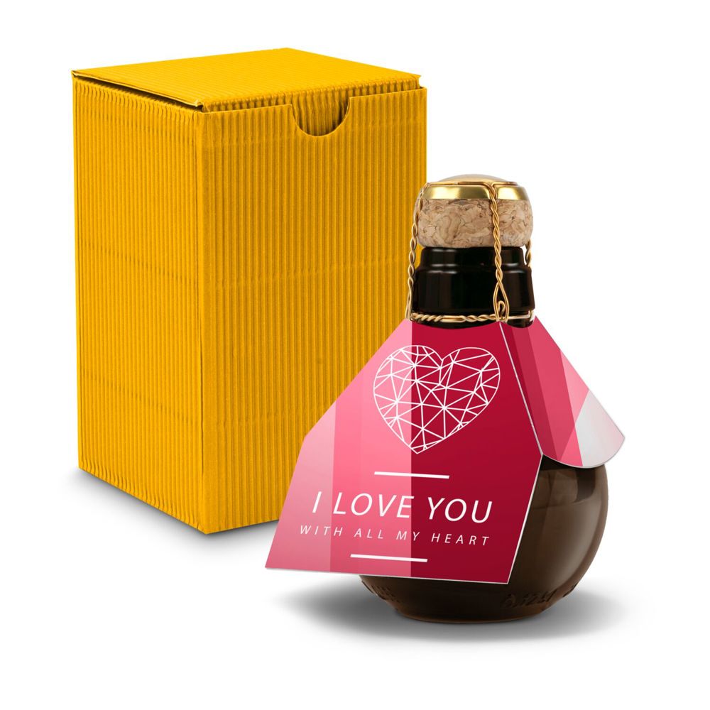 Kleinste Sektflasche der Welt! I love u — Inklusive Geschenkkarton, 125 ml
