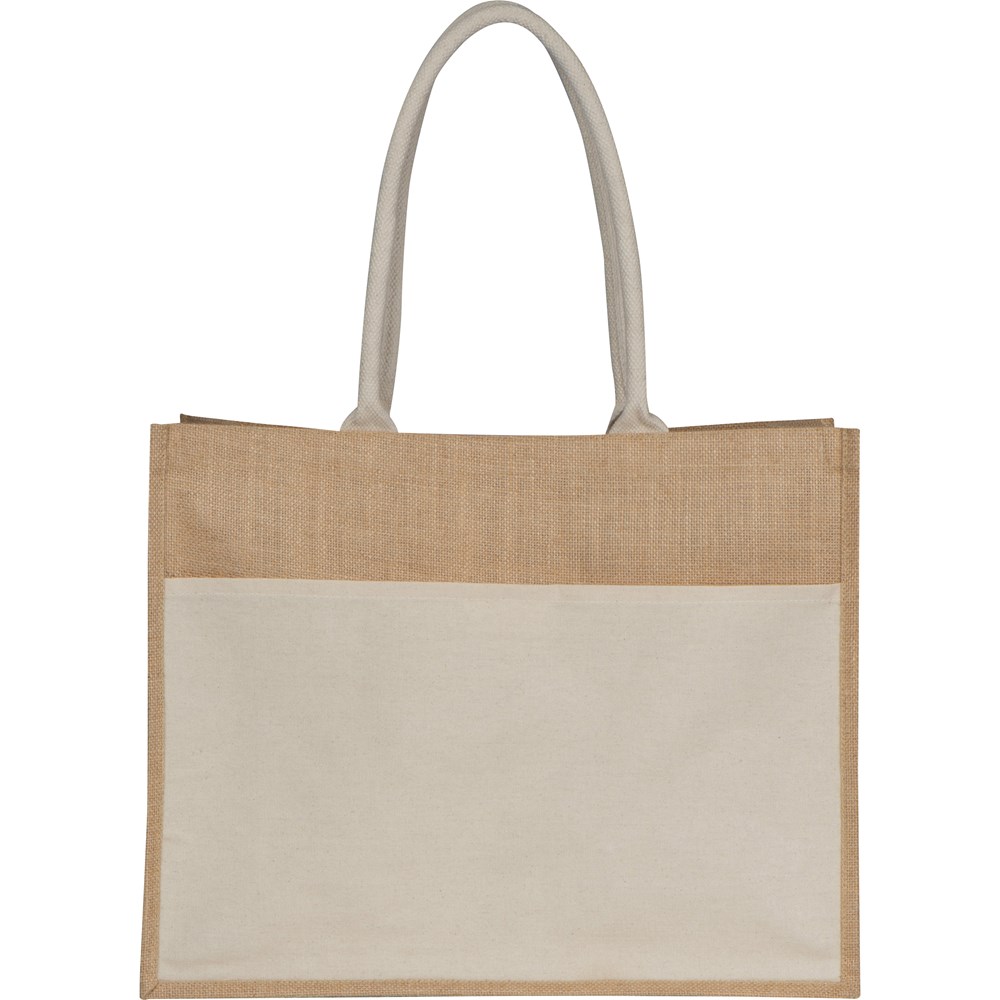 Jutetasche mit Vorfach ANA