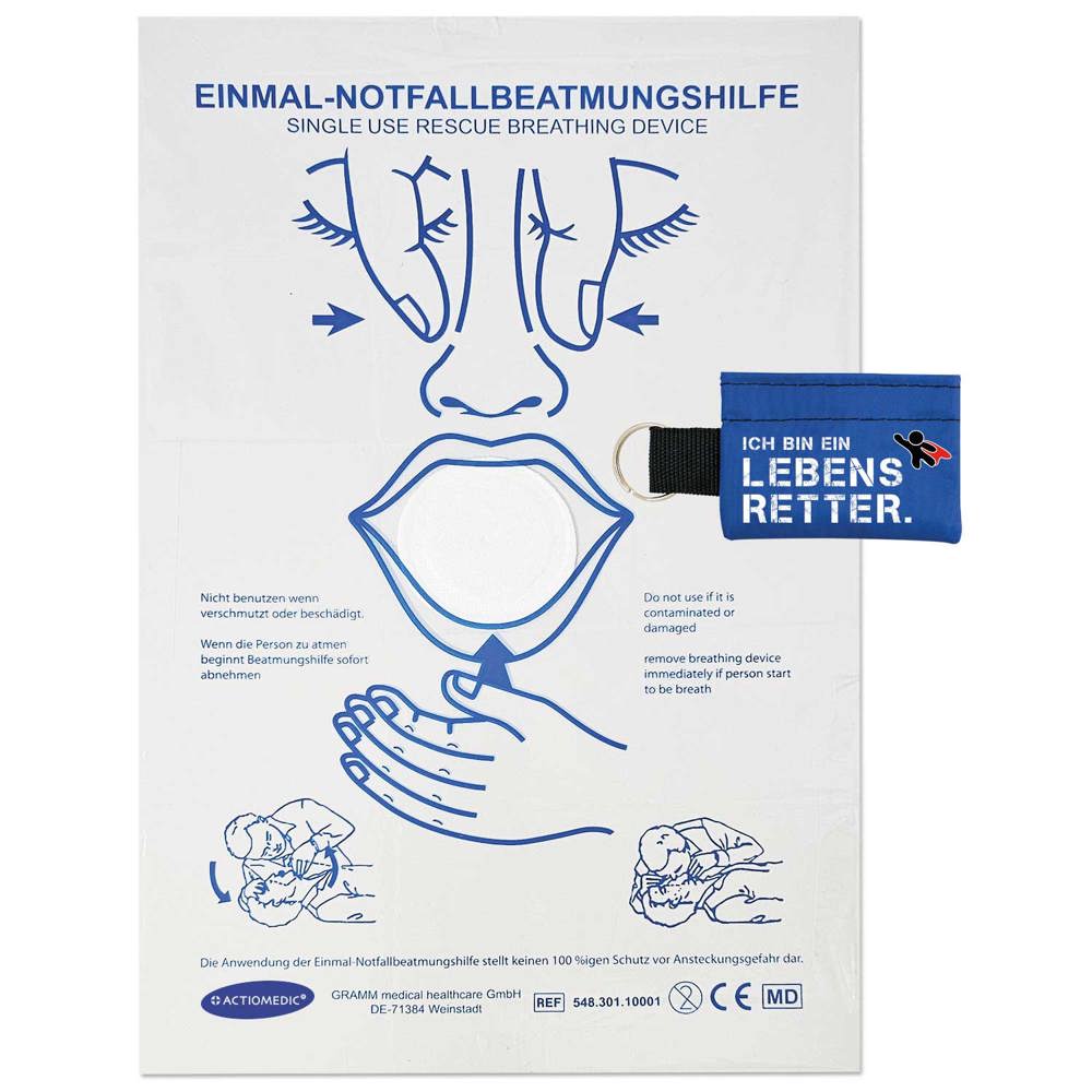 Beatmungstuch in Schlüsselanhänger